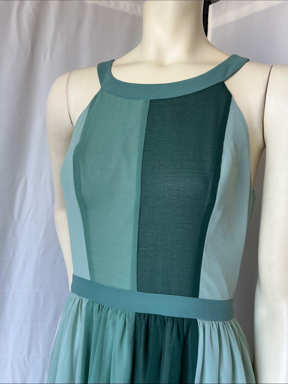 ModCloth High-Low Colorblock Chiffon Maxi Dress - Picture 4 of 11
